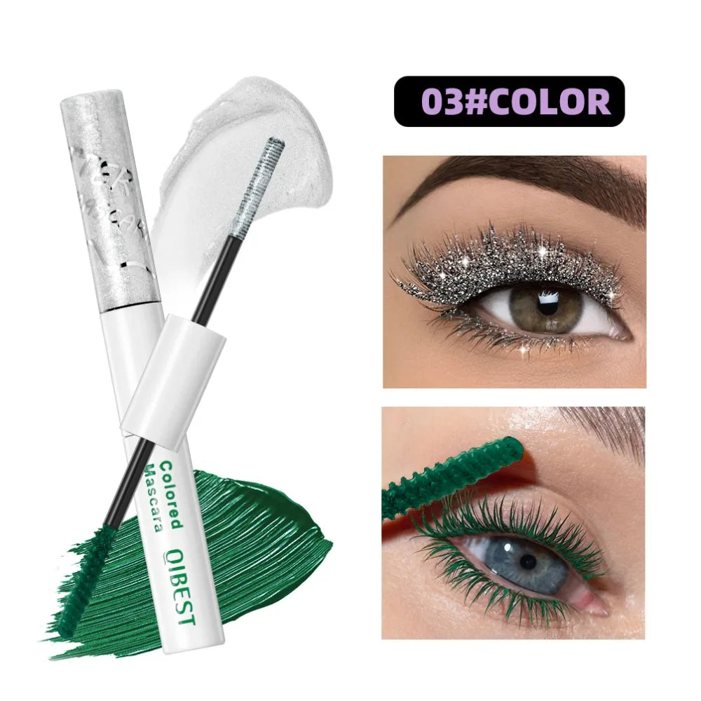 Double Head 2 IN 1 Mascara Silk Fiber Lash Mascara Volume Waterproof Lasting Non-Smudging Thick Thin Curling Mascara Eyes Makeup CB DROPSHIPPING