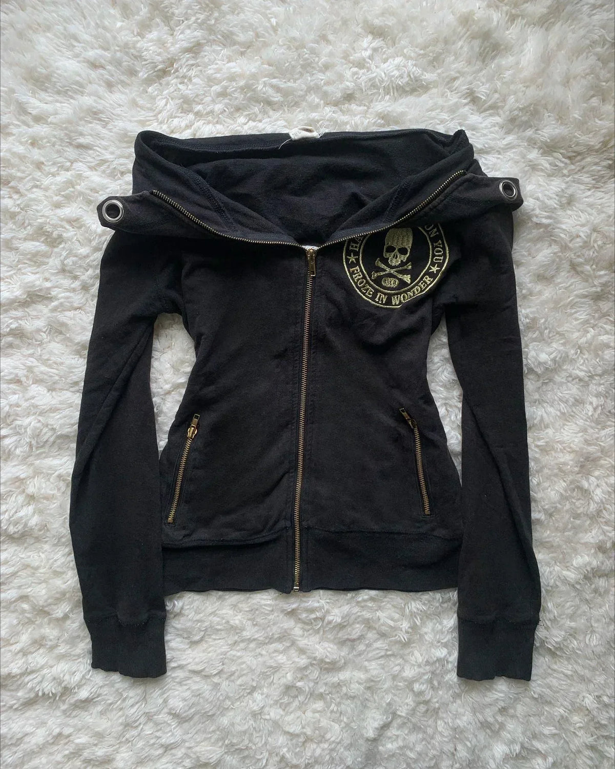 American Vintage Y2K Cherry Blossom Embroidered Hooded Jacket Womens Pink Zipper Coat with Floral Tree Graphic Streetwear