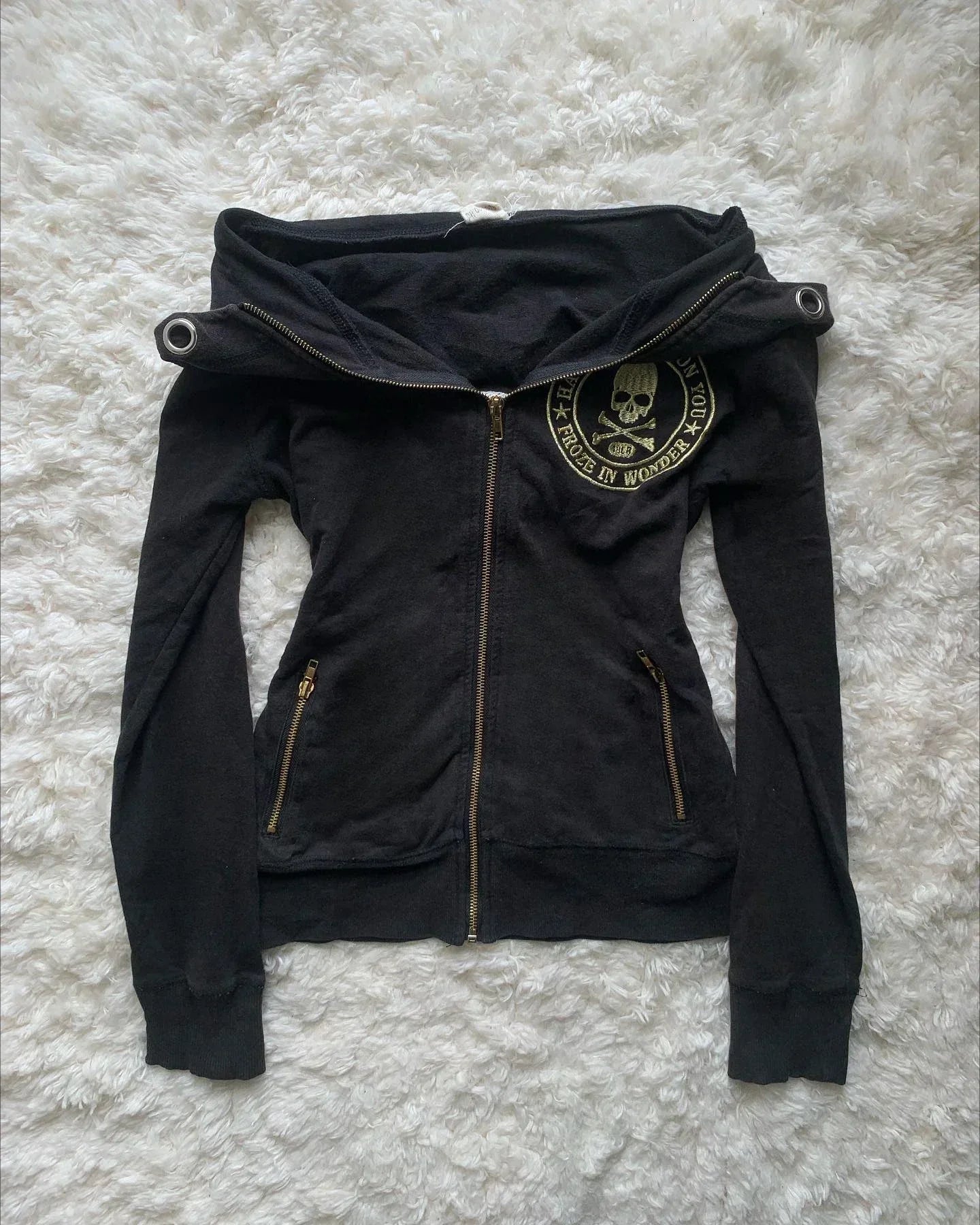 American Vintage Y2K Cherry Blossom Embroidered Hooded Jacket Womens Pink Zipper Coat with Floral Tree Graphic Streetwear