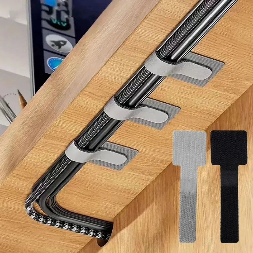 10/20Pcs Self Adhesive Reusable Cable Ties Wire Organizer Storage Stand Mouse Earphone Data Cord  Desktop Tidy Management Winder CB DROPSHIPPING