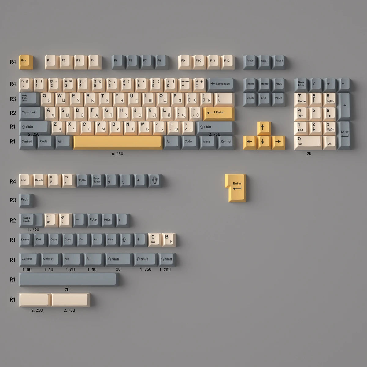 144 keys Desert keycaps Dye Sublimation Cherry PBT keycaps For 61/64/87/96/MX Mechanical Keyboard CB DROPSHIPPING