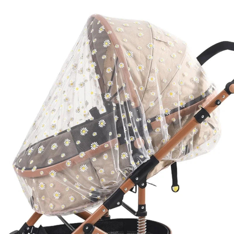 Stroller Mosquito Net Baby Anti-mosquito Full-Cover Printed Cart Universal Elastic Mesh Mosquito Net Stroller Accessories CB DROPSHIPPING