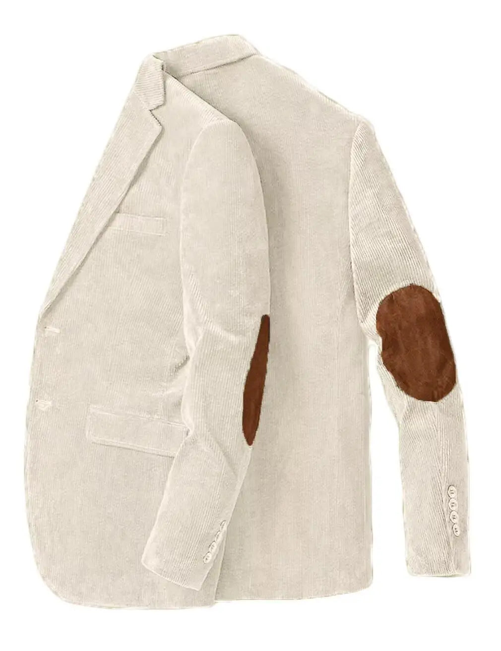 Men's Corduroy Blazer Single Breasted Men's Jacket with Elbow Patch Business Casual Jacket Suit Pants Spring Fall Sport Coats CB DROPSHIPPING