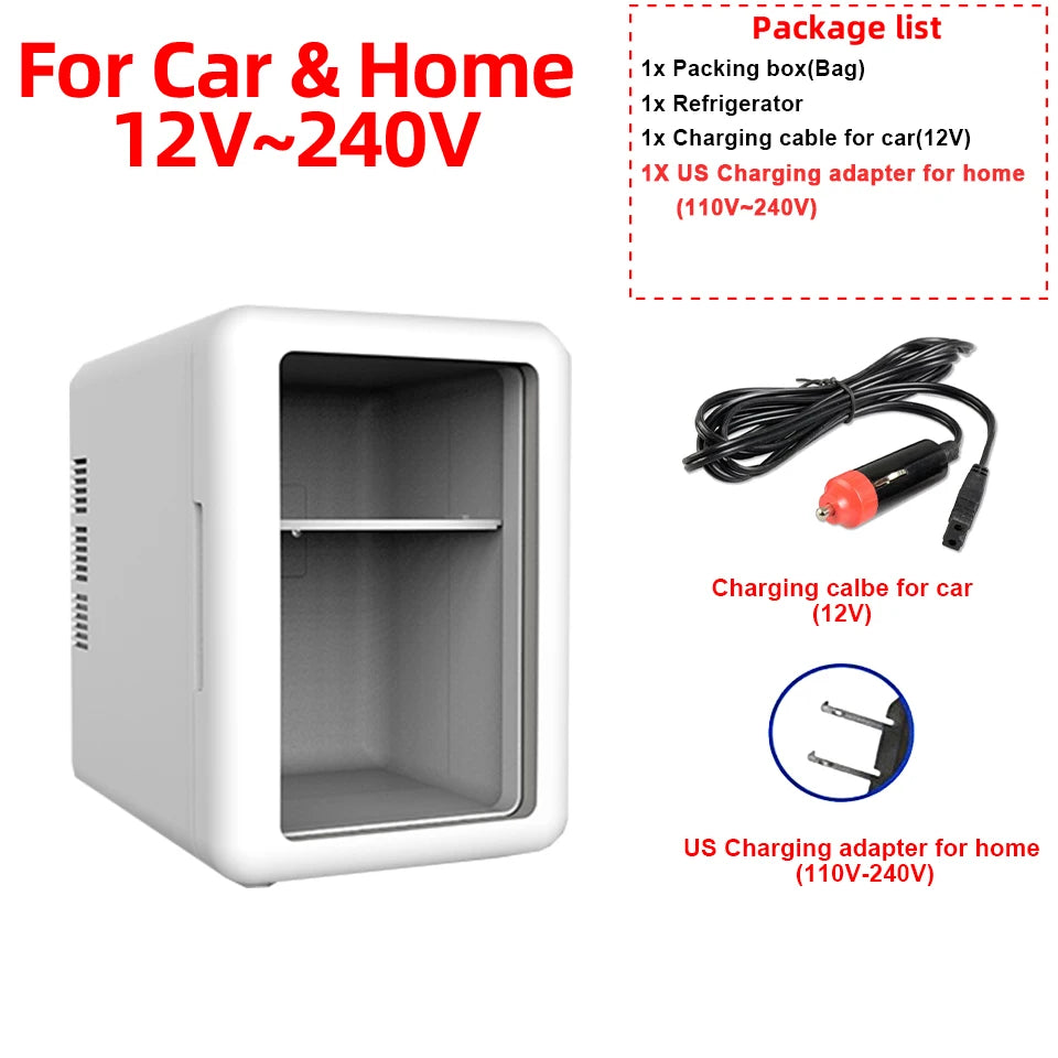 4L Mini Beauty Refrigerator With Cooling And Heat  Both Car Home Use Refrigerated Storage For Skincare Products To Keep Fresh
