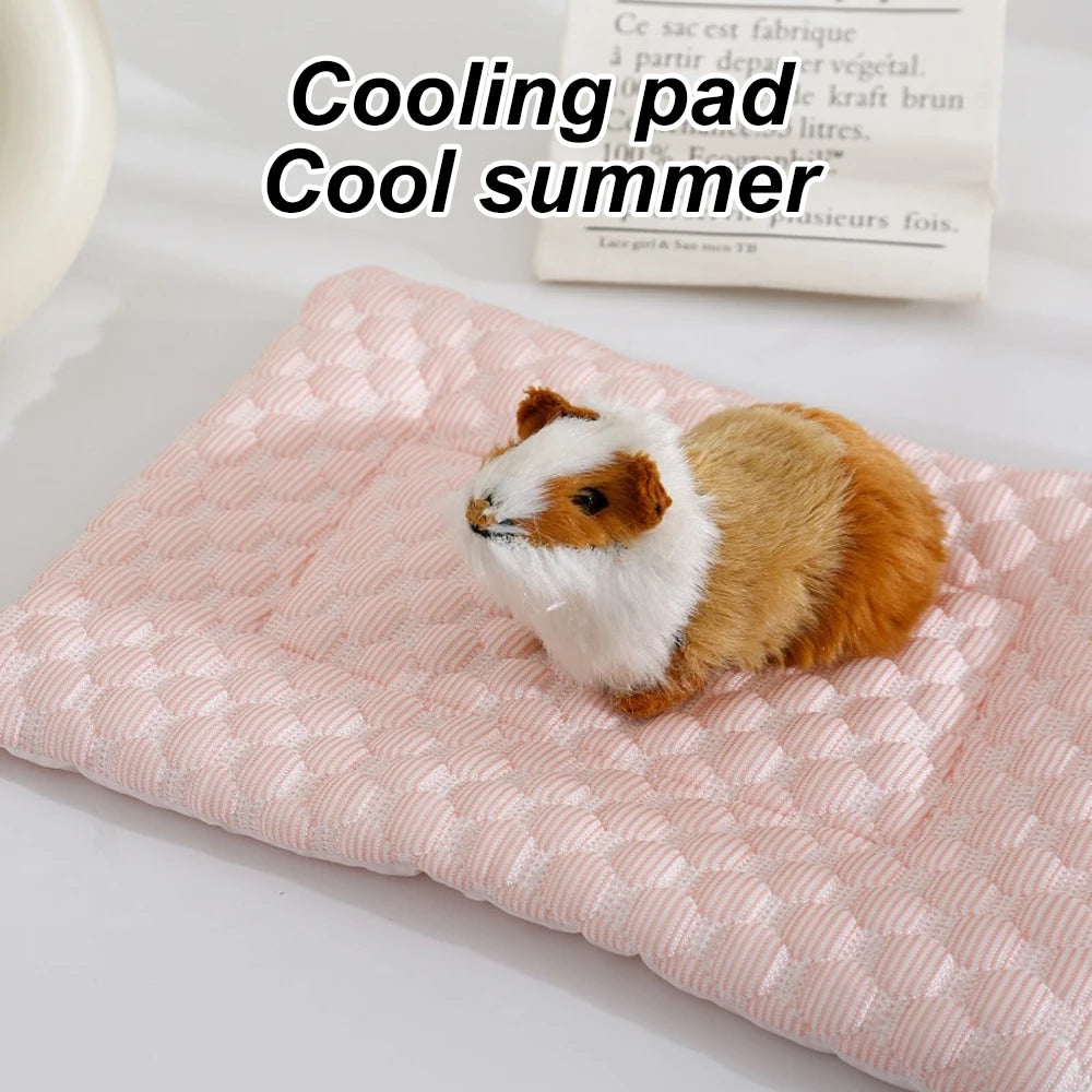 1 PC Summer Cooling Pet Mat Soft Breathable Self-Cooling Blanket Mat for Small Animal Hamster Guinea Pigs Chinchillas Rat Rabbit CB DROPSHIPPING