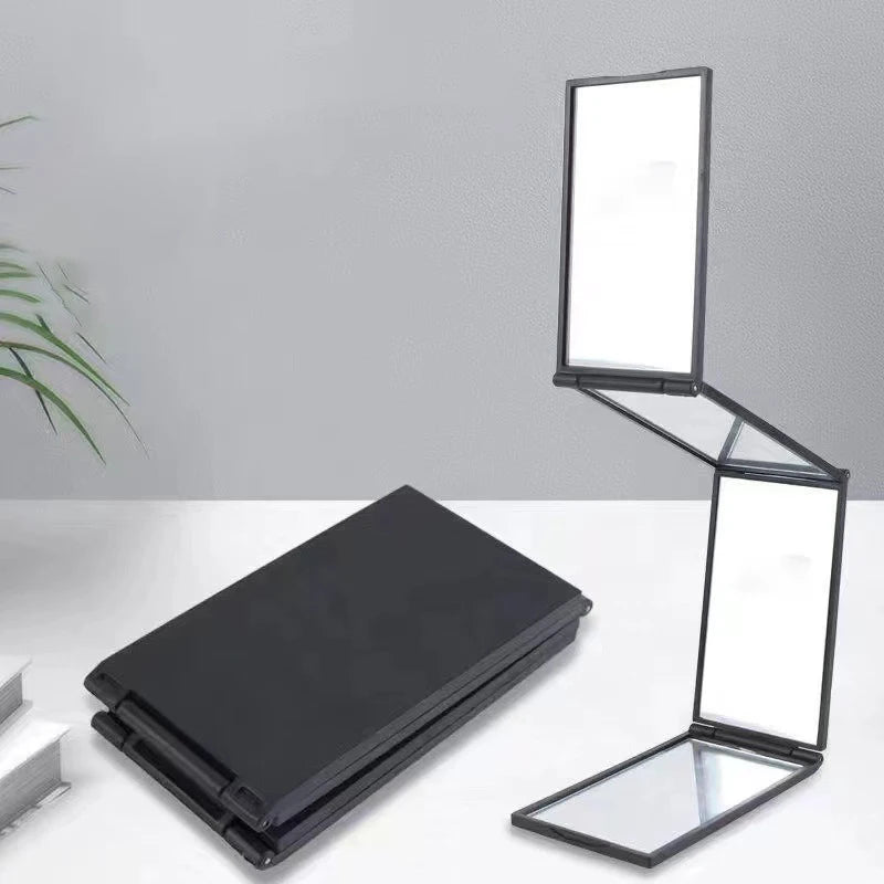 1PC 4 Way Mirror 360 Degree Handheld Desktop Portable Foldable Makeup Mirrors For Self Hair Cutting Make Up Beauty Tool CB DROPSHIPPING
