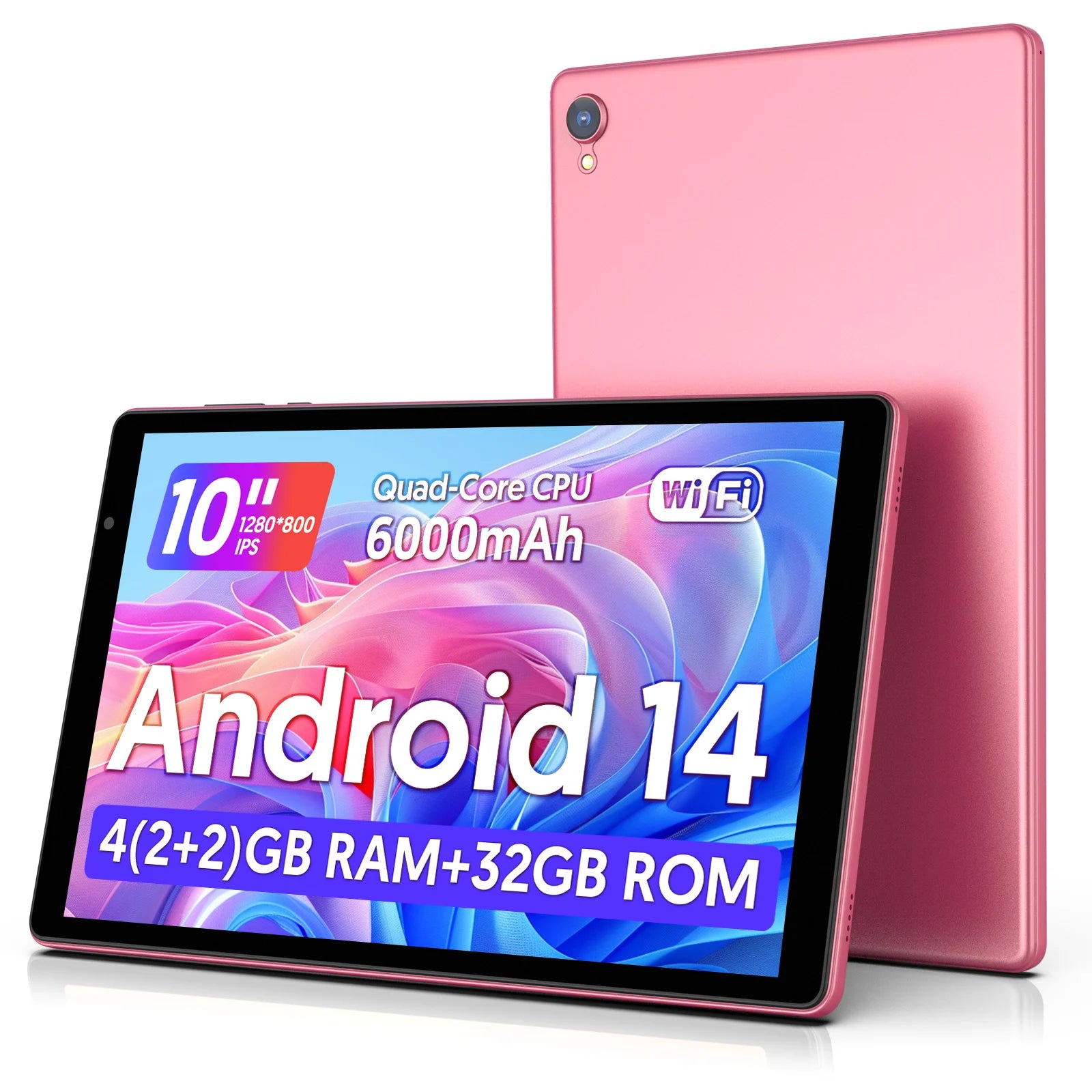 Latest Android 14 Tablet, 10-inch Tablet, Quad-core Processor, 5G WiFi, 4GB ROM + 32GB RAM, 1280*800 Resolution, 6000mAh Battery CB DROPSHIPPING