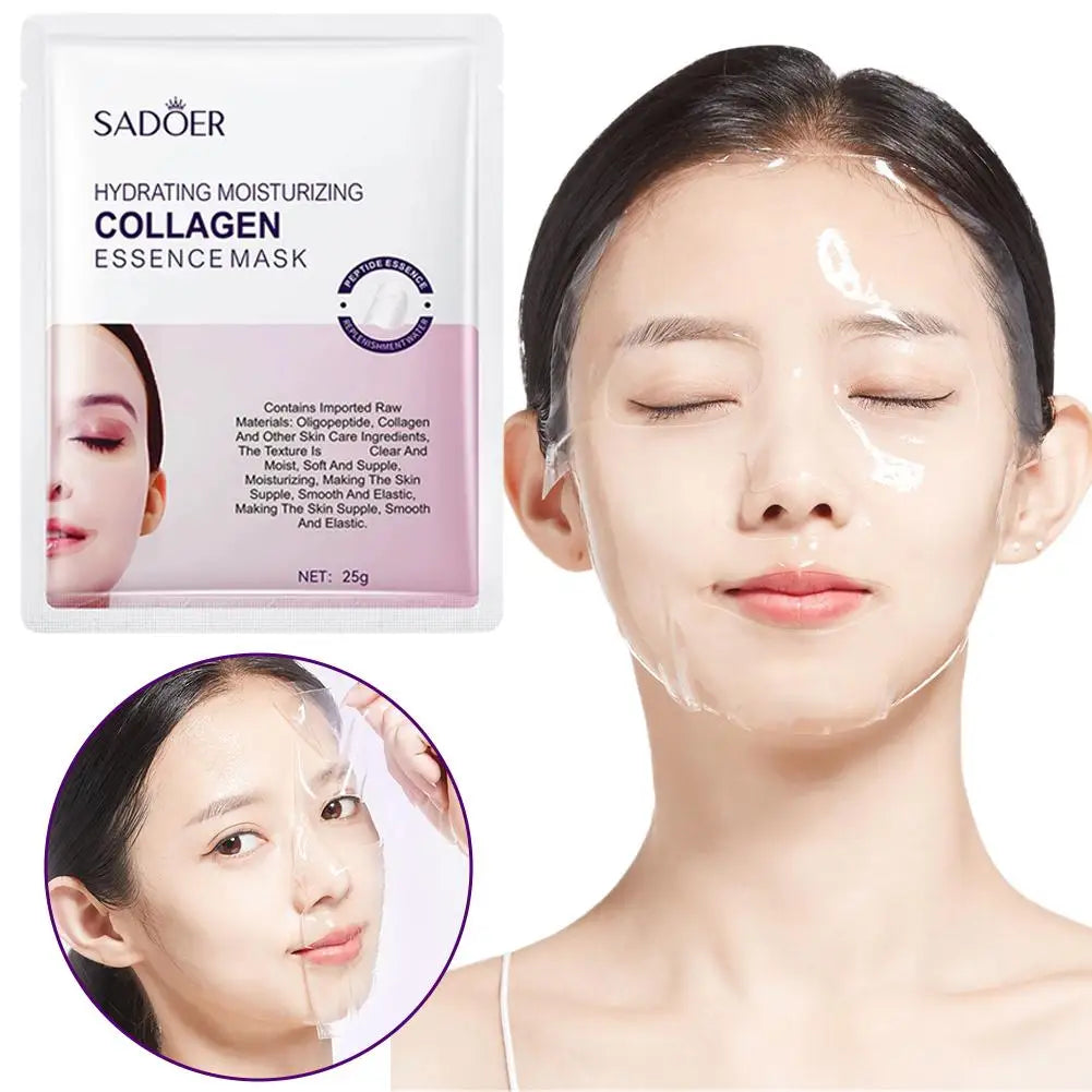 5pcs Hyaluronic Acid Collagen Face Mask skincare Moisturizing Hydrating Facial Masks Sheet Mask Skin Care
