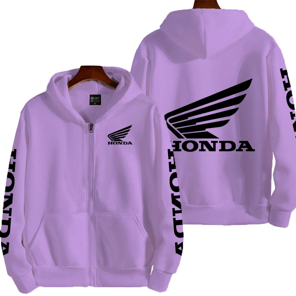 Honda Motorcycle Racing Team Competition Men's Outdoor Sports Zipper Hoodie Fashion 2025 New Sport Women's Jacket Coat CB DROPSHIPPING
