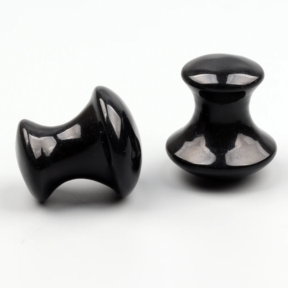 Obsidian Mushroom Face Care Massager Natural Crystal Gua Sha Tool Massage Head Eye Skincare Scraper Wrinkle Beauty Products CB DROPSHIPPING