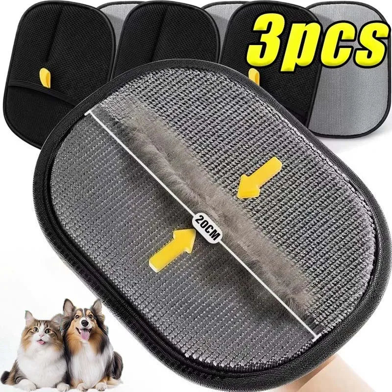3pcs Pet Grooming Cleaning Glove Double-Sided Washing Dog Cat Glove Self Cleaning Hair Remover Massage Brush Cats Accessories CB DROPSHIPPING