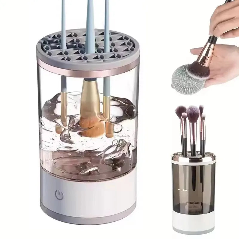 USB Powered Brush Washer & Dryer - Odorless Battery-Free Makeup Cleaner, Plug-and-Play Essential Beauty Accessory CB DROPSHIPPING