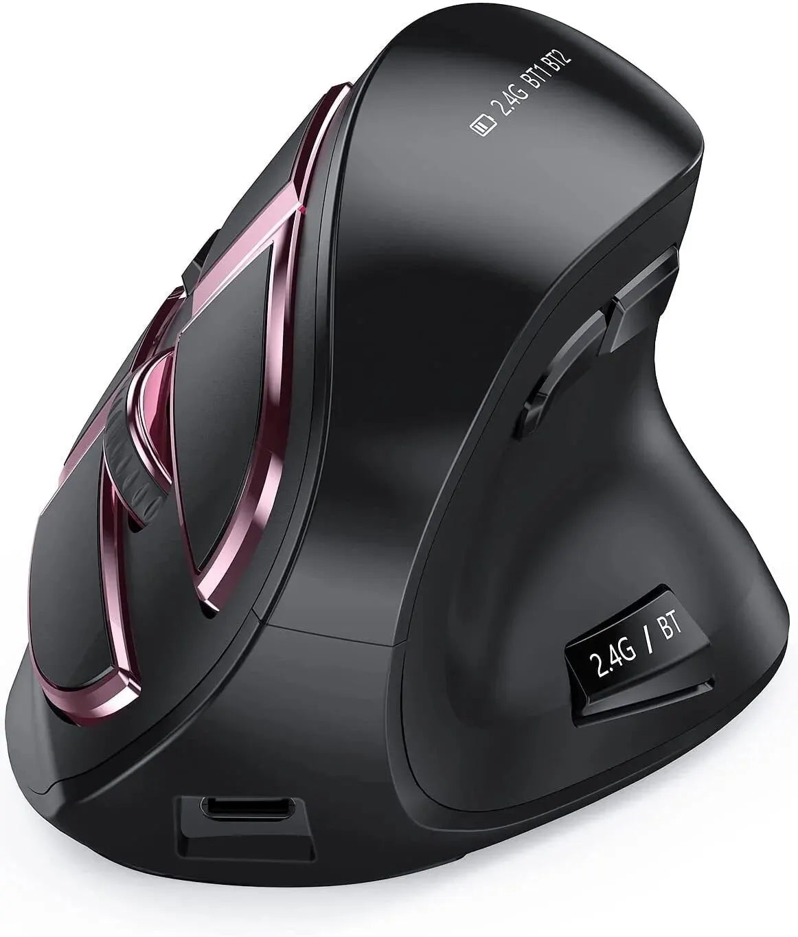 JOMAA 2.4G Wireless Mouse Rechargeable Bluetooth Mouse Ergonomic Vertical Mouse for Mac Windows Laptop Tablet Gaming Mause CB DROPSHIPPING
