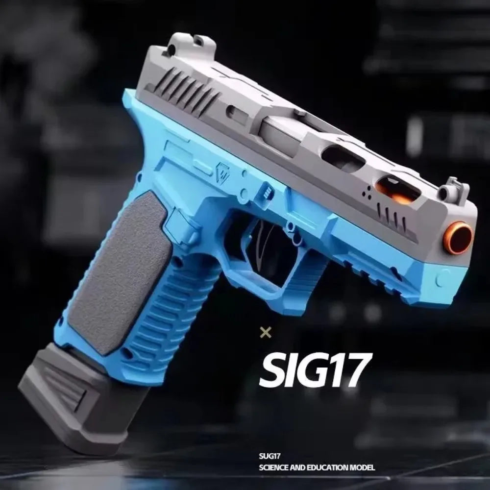 P320 Shell Throwing Continuous Firing Blowback Soft Bullet Toy Gun Outdoor Sport Shooting Game Christmas Gift for Children