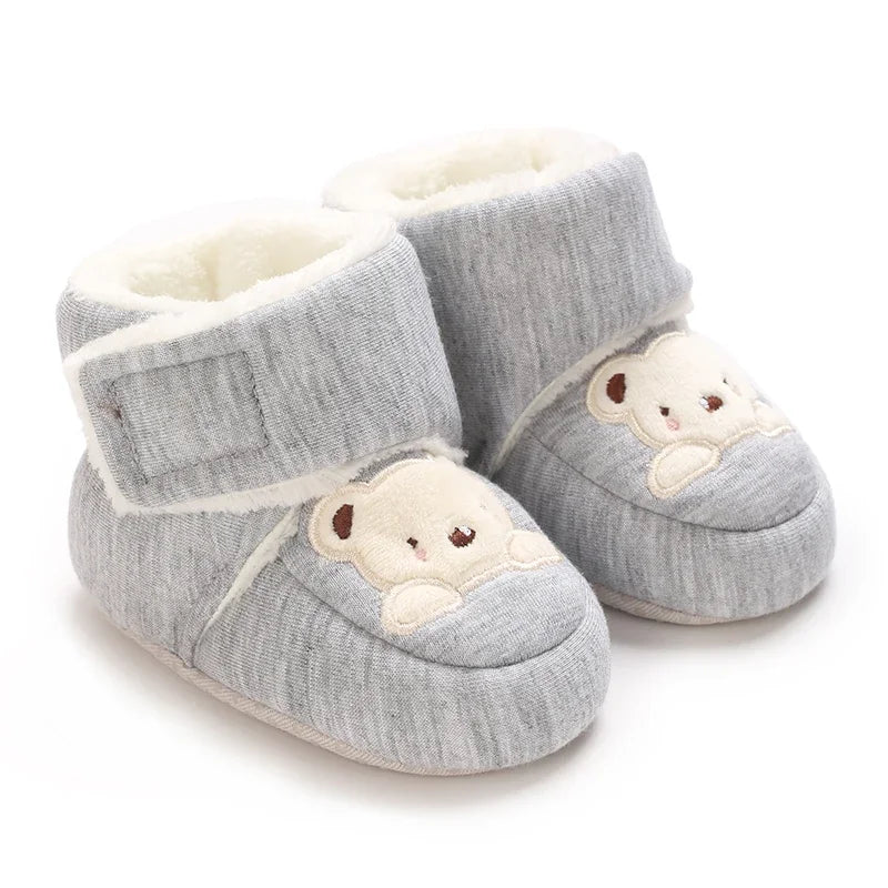 Winter Baby Boots Cartoon Soft Sole Anti-Slip Warm Toddler Shoes Boys Girls Cute Infant Walking Booties CB DROPSHIPPING