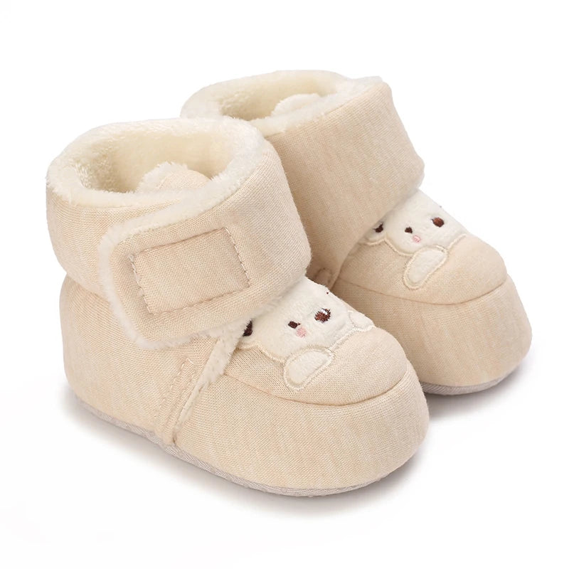 Winter Baby Boots Cartoon Soft Sole Anti-Slip Warm Toddler Shoes Boys Girls Cute Infant Walking Booties CB DROPSHIPPING
