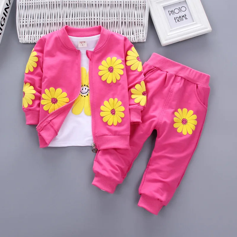 Fashion Autumn Children Suits Baby Boys Girls Clothes stamp Cotton T-Shirt Pants 2Pcs/sets Spring Toddler Clothing Sport Suits CB DROPSHIPPING