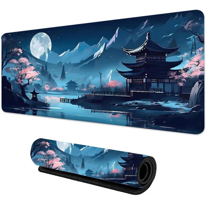 Sakura Scenery Mouse Pad Large Anti-Slip Rubber Gaming MousePad Durable Desk Pad Thick Seam Edge Suitable for Office and Gaming CB DROPSHIPPING