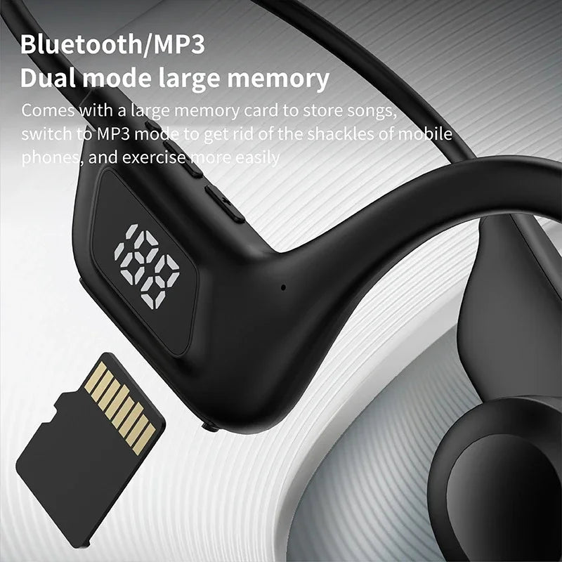 Wireless Earphone  Sport Swimming Bone Conduction Bluetooth Compatible Headphone Hand-free With Mic For Running X7 Earbuds