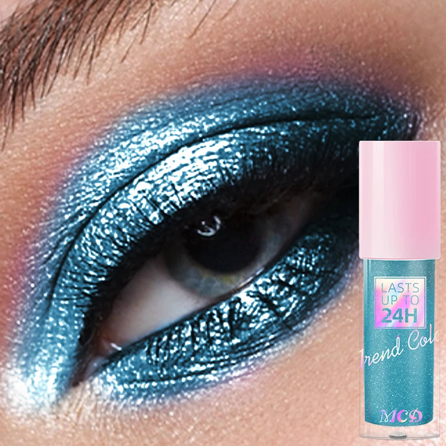 1PC Metallic Waterproof Liquid Eyeshadow-High Shine Long-Lasting & Smudge-Proof Korean Makeup Set Glitter Eye Shadow Cosmetics CB DROPSHIPPING