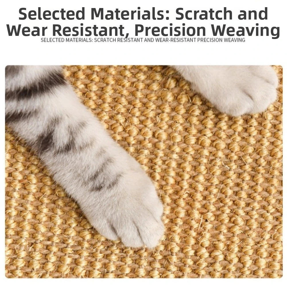 New Sisal Cat Scratching Board Wall Mount Wear-resistant Pet Grinding Pad with Ball Multi-size Furniture Protector Pet Supplies