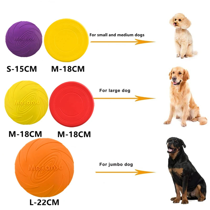 Dog Flying Disc Toy Rubber Pet  Bite Resistant Floating Water Toy for Training Throwing Interactive Play for Medium Large Dogs CB DROPSHIPPING
