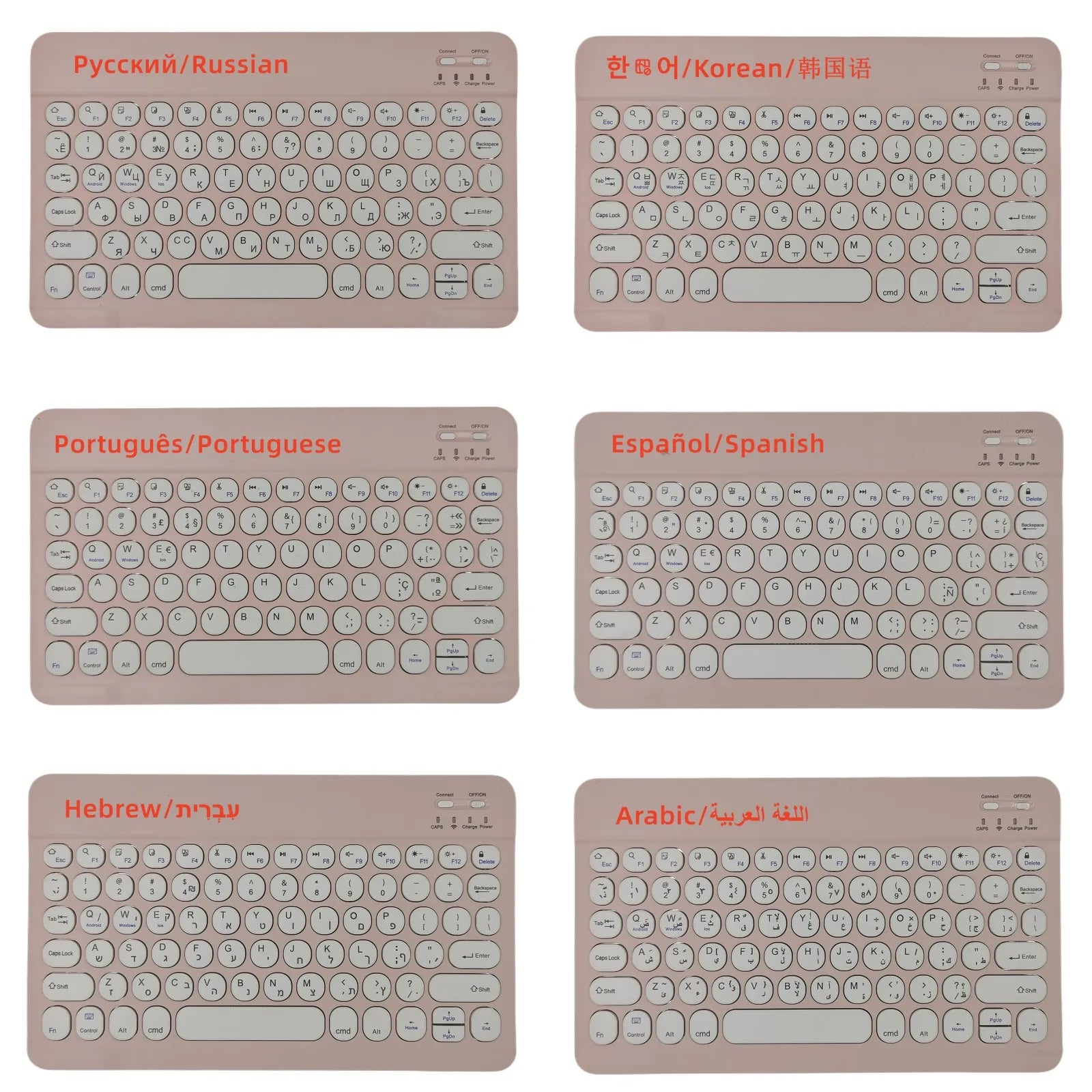 Wireless Magic Keyboard for iPad Air 11" 2026 10th 11th Generation Case Pro 11 2025 Russian Spanish Korean Bluetooth Keyboard CB DROPSHIPPING