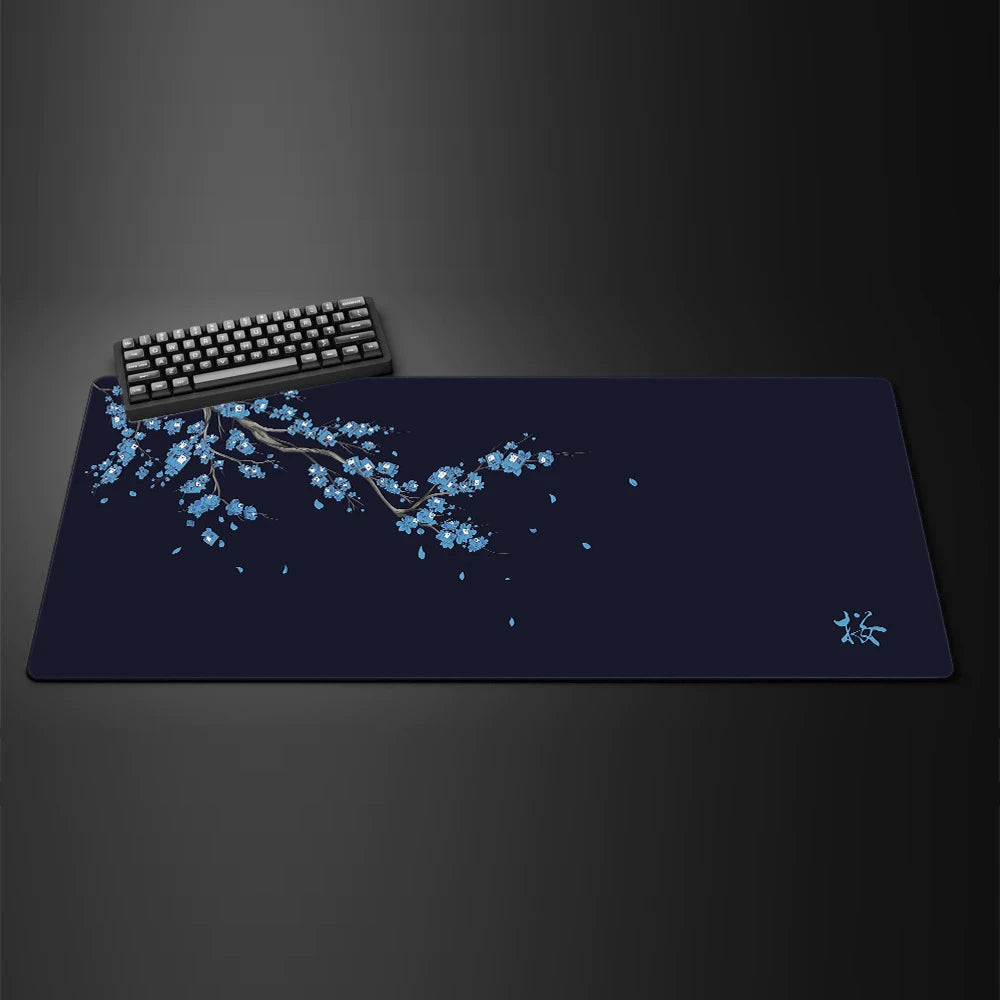 Black Sakura Gaming Mouse Pad Kawaii Purple Desk Mat Large Office Carpet Accessories Cherry Blossom Mousepad Gamer Computer Mats CB DROPSHIPPING