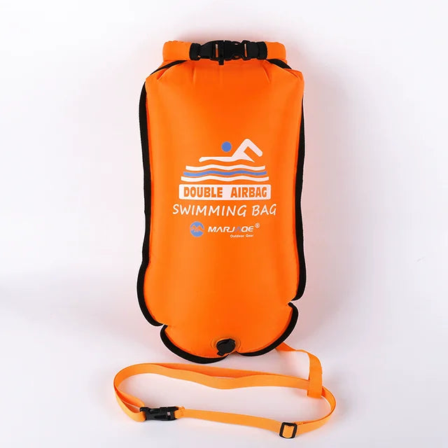 20L Inflatable Open Swimming Buoy Tow Floating Bag Double AirBags Water Sport Life Saving Swim Buoy Pool Inflated Air Drying Bag