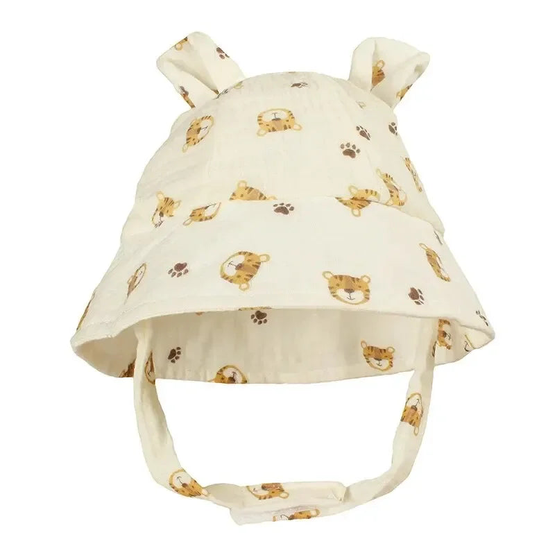 2026 Newborn Boys Girls Bucket Hat Summer Kids Toddler Panama Cap 0 to 12 Months Soft Cotton Baby Sun Hat With Ears Cute Bunny CB DROPSHIPPING