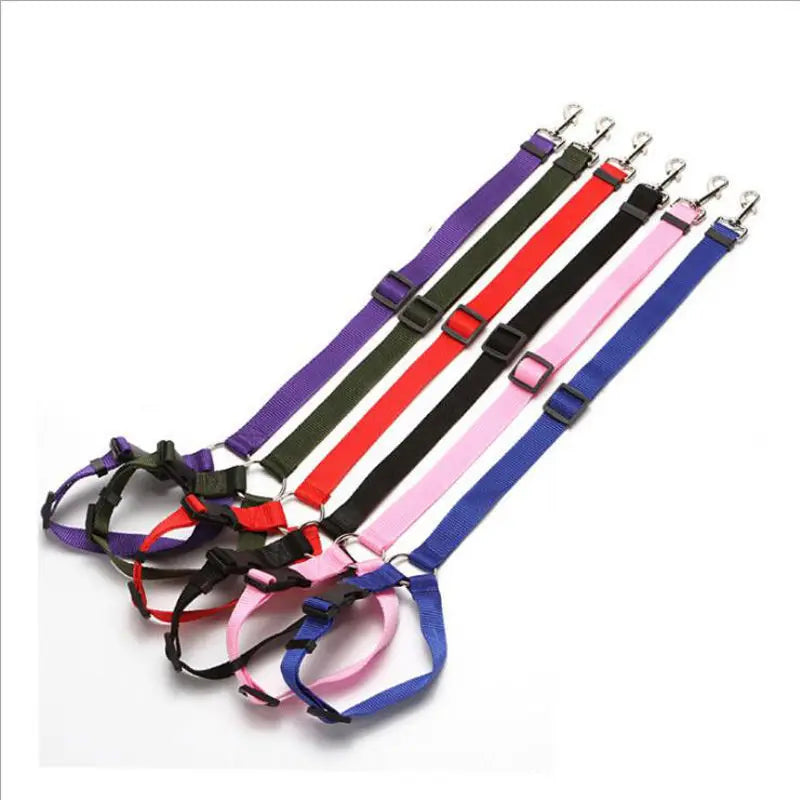 1PC Adjustable Pet Dog And Cat Seat Belt Safety Rope Car Headrest Restraint for Small Dogs Car Seat Belt Accessories CB DROPSHIPPING