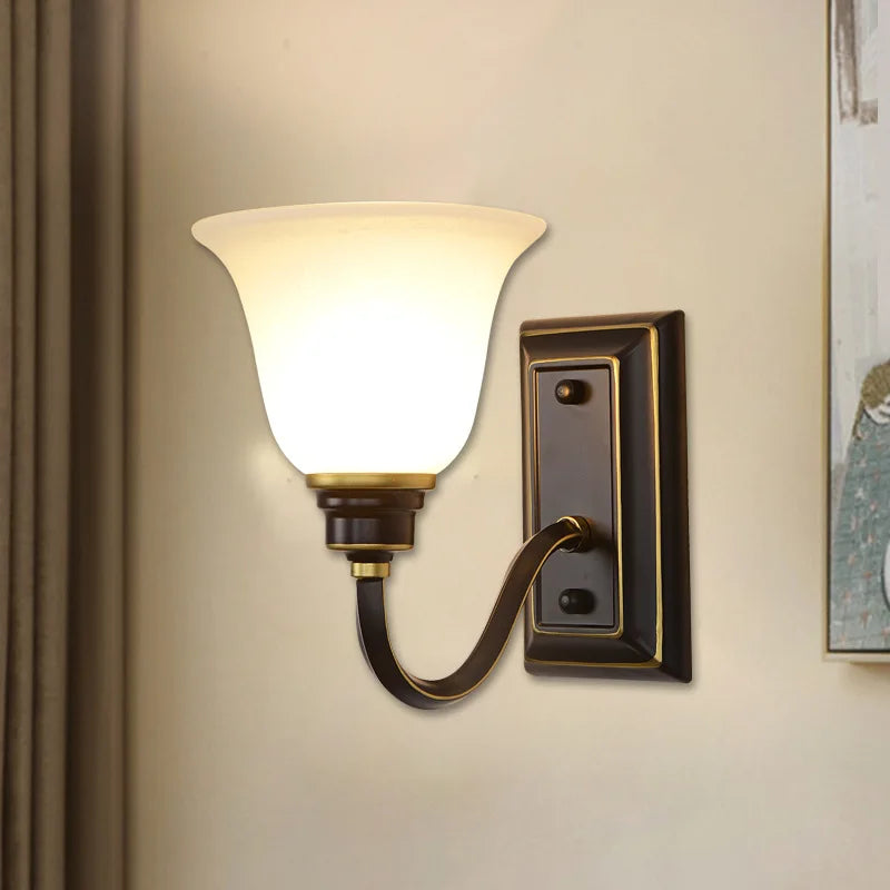 American Country Simple Living Room Corridor Aisle Bedroom Bedside Single Wall Lamp