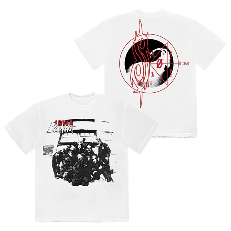 Devil's Face Slipknot Band T-Shirt 100% Cotton Graphic Tee Men Women Summer Streetwear Top