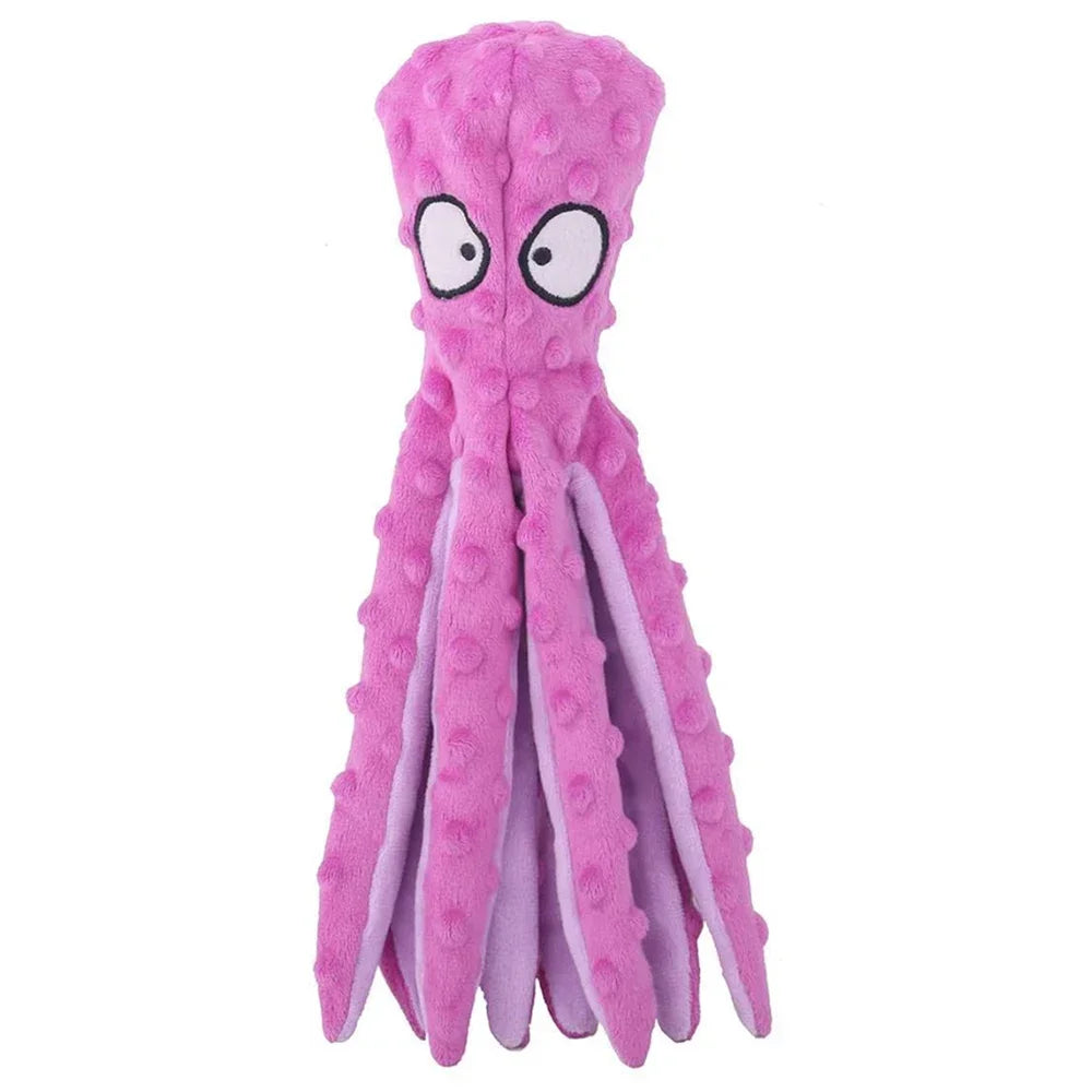 Dog Vocal Toys Octopus Non-stuffed Soft Plush Toy Puppy Educational Teething Chew Toys Pet Supplies for Small Medium Dogs CB DROPSHIPPING