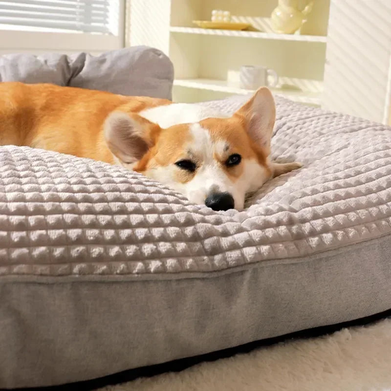 Removable Pet Beds Washable Dog Mat Winter Warm Dog Mat Luxury Sofa for Small Medium Dogs Plaid Bed for Cats Dogs Fluff Sleeping CB DROPSHIPPING