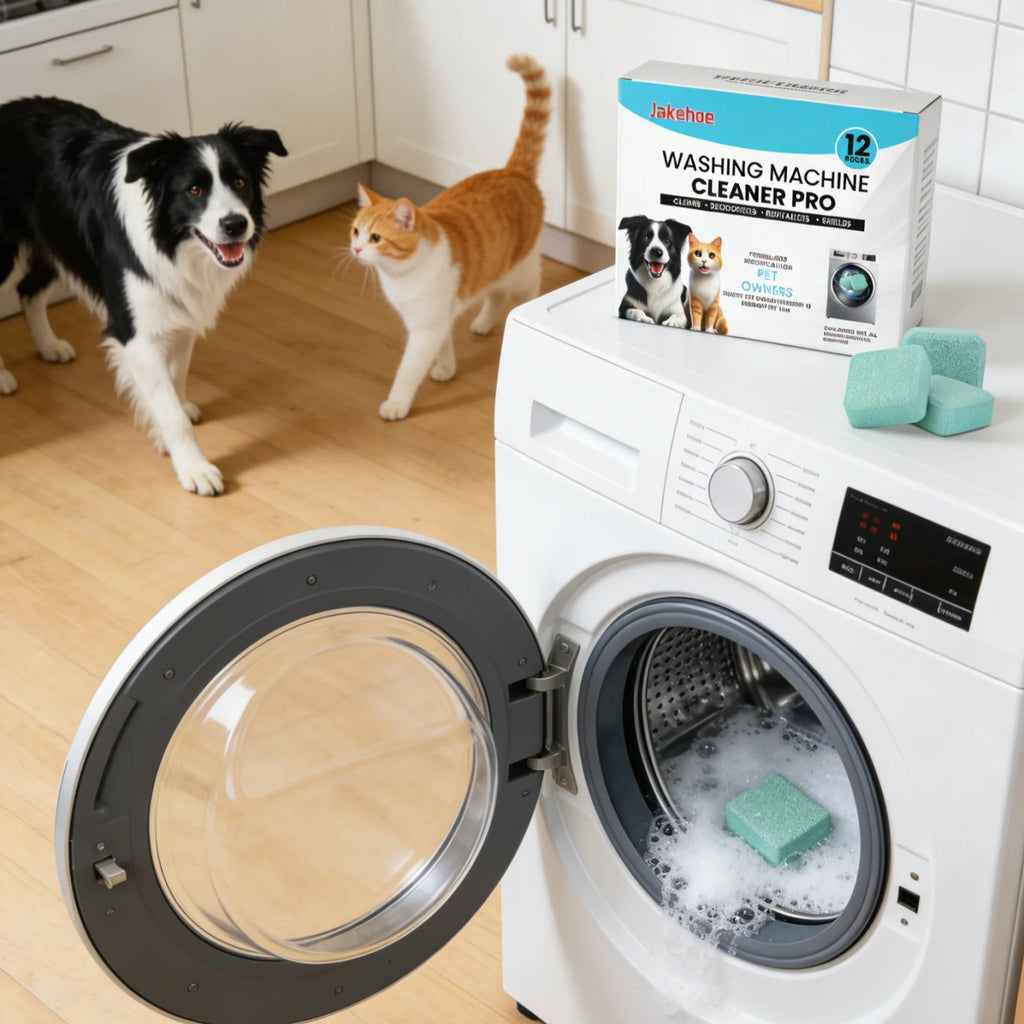 Jakehoe Washing Machine Cleaner for Pet Raising Family Deep Descaling Remove Stubborn Dirt Fresh Scent Internal Cleaning Tablets