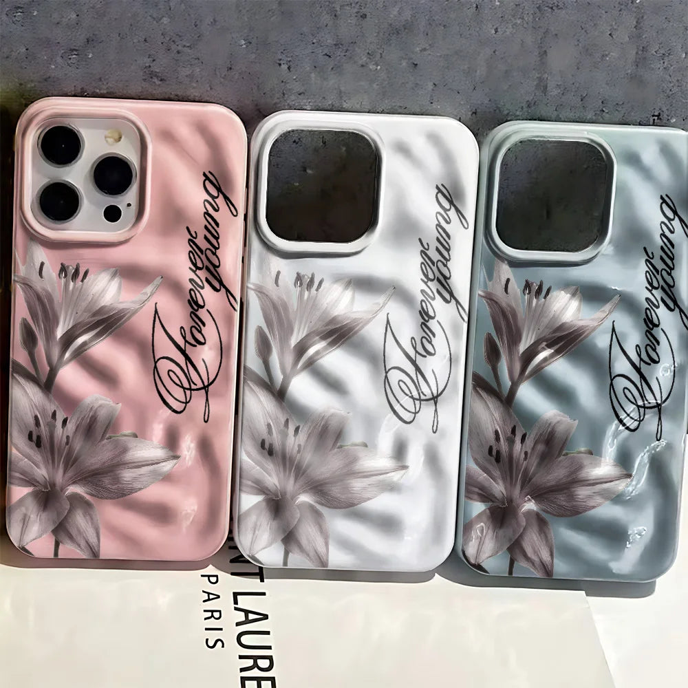 Lily Forever Young Camera Protection Silicone Case For Iphone 17 16 Plus 15 14 13 12 11 Pro Max Full Edge Shockproof Cover CB DROPSHIPPING