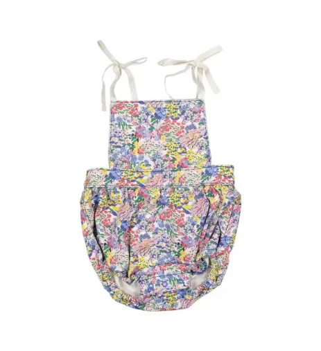 Baby Rompers Jumpers 2026 Summer Verbena Print Girl Dress Short Sleeve Tee and Short Set Sisters Skirt Clothing CB DROPSHIPPING