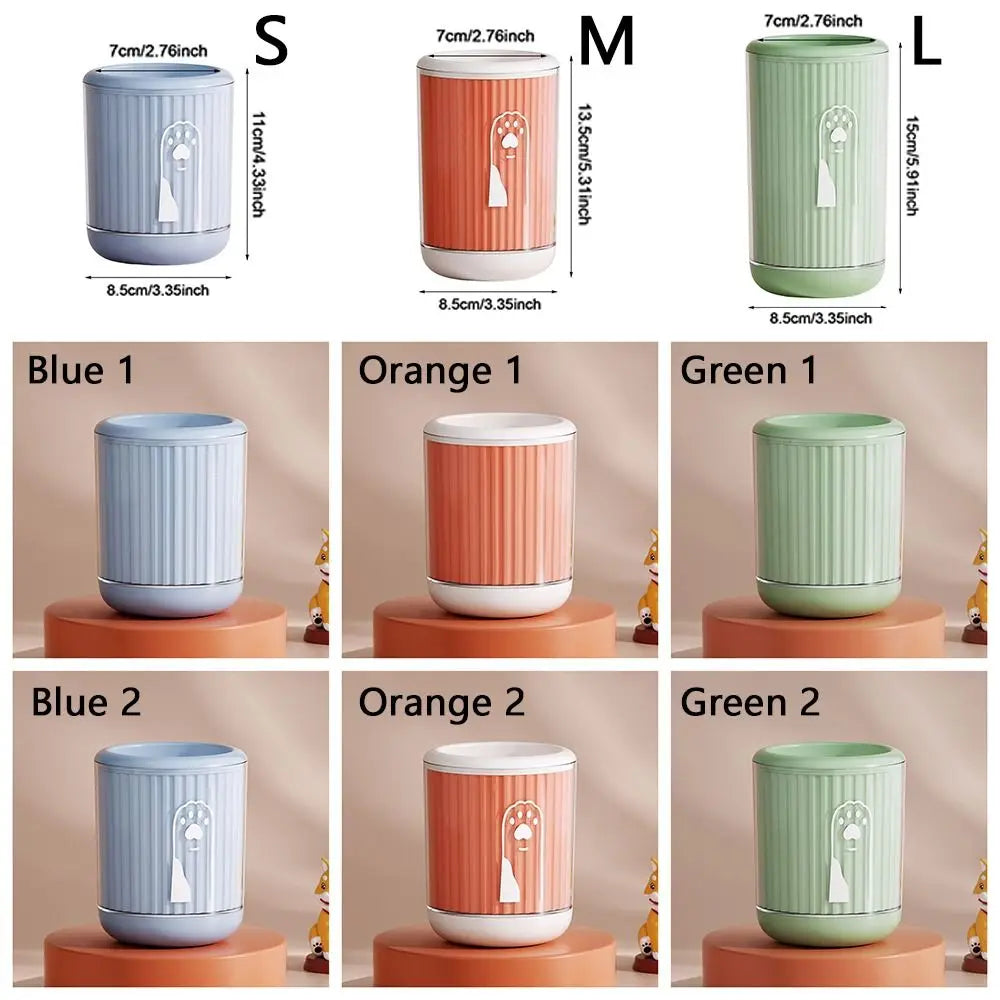Automatic Pet Foot-washing Cup Soft Quick Wash Dog Foot Cleaning Cup Portable Detachable Paw Cleaner Cup For Cats and Dogs CB DROPSHIPPING