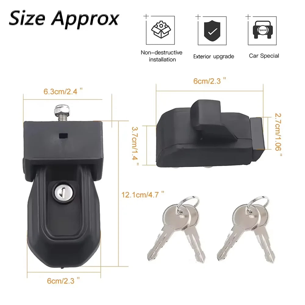 Hood Latches Anti-theft Lock Catch for Jeep Wrangler JL JLU 4XE Rubicon Sahara Sport Gladiator JT 2018-2025 Car Accessories CB DROPSHIPPING
