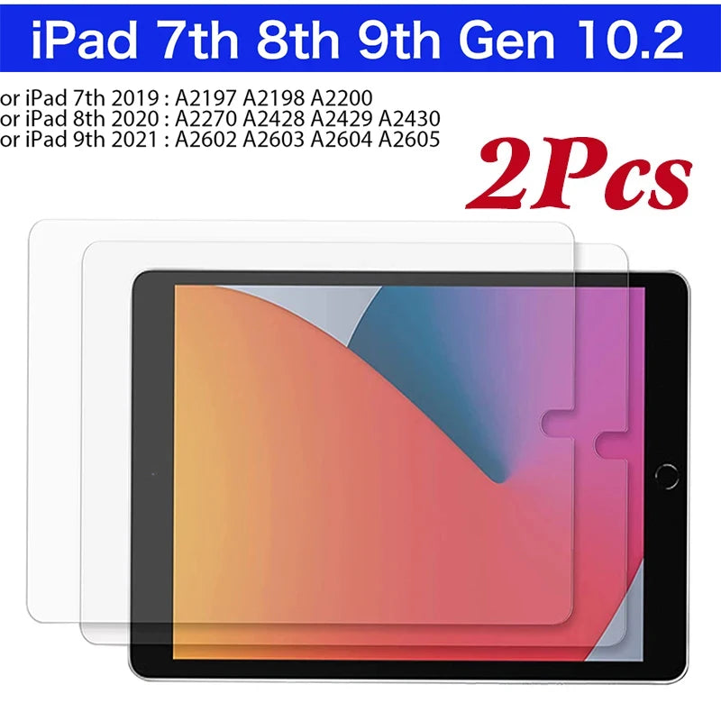 iPad 10.2inch tempered glass screen protector 9H hardness HD transparent screen protector 9th 8th 7th 2020  A2197 A2602 A2603 CB DROPSHIPPING