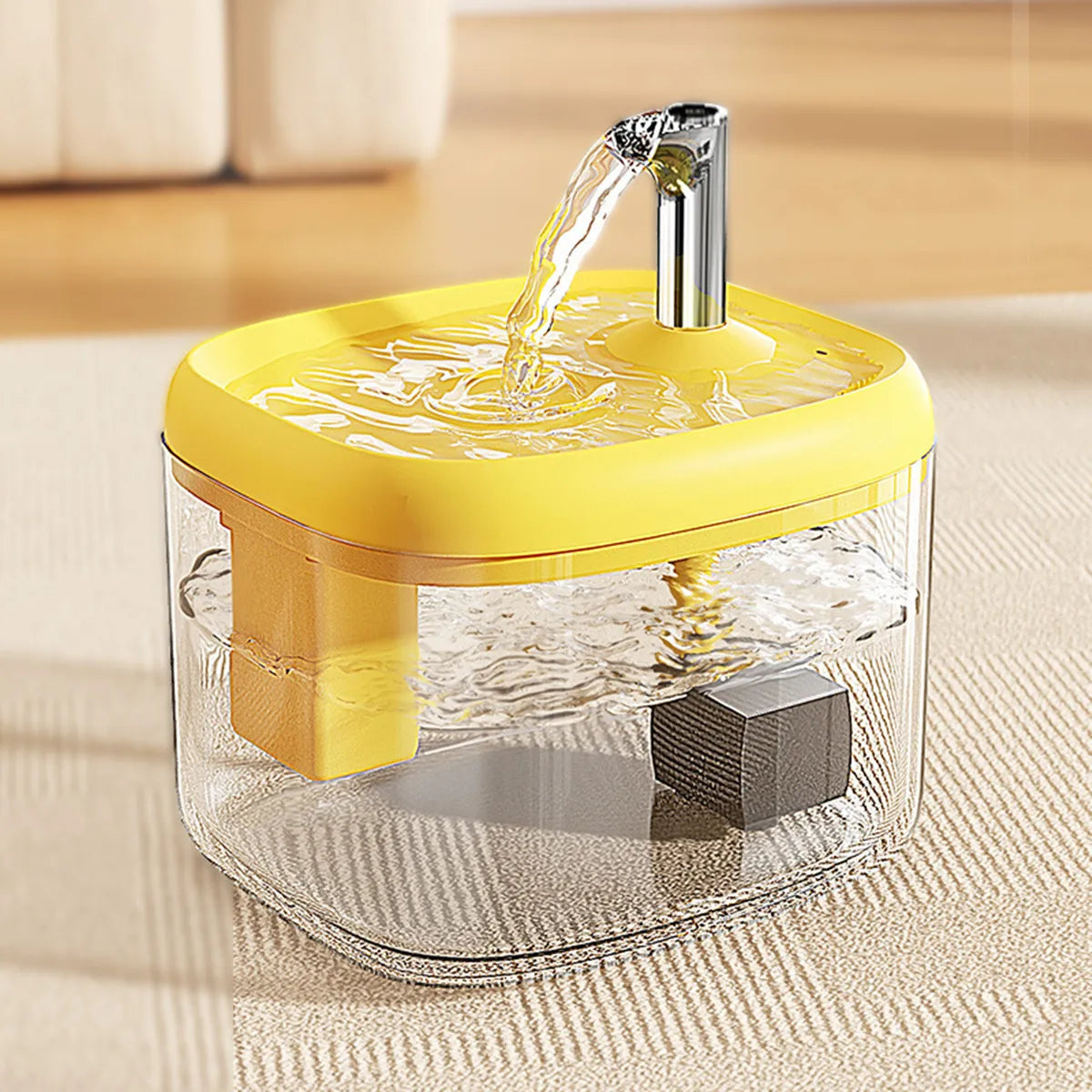 1.5L Automatic Pet Water Dispenser for Cats Dogs Ultra Quiet Pump Filtered Drinking Water Easy to Clean Pet Water Bowl USB 5V