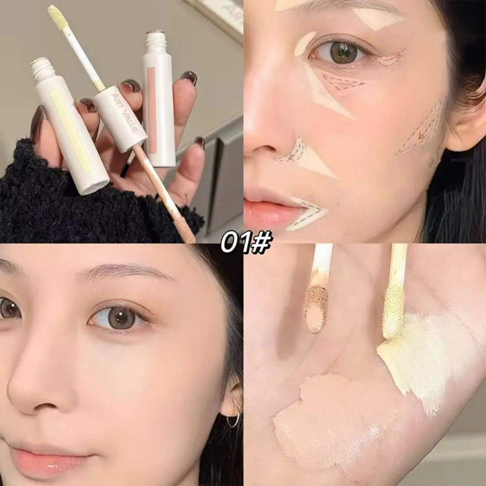 Dual End Concealer Stick Pink Liquid Brightening Contour Pen Correcting Penfor Under Eye & Face Sculpting Full Coverage Makeup CB DROPSHIPPING