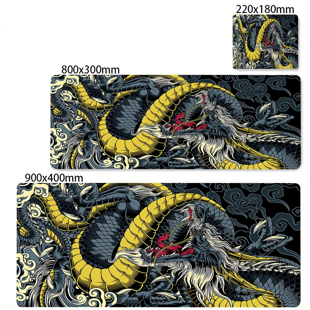 Black and White Dragon Large Mouse Mat Gaming Mousepad Big Rubber Base Mouse Pad Purple Deskpad Eyboard Mats Mousepads 400x900 CB DROPSHIPPING