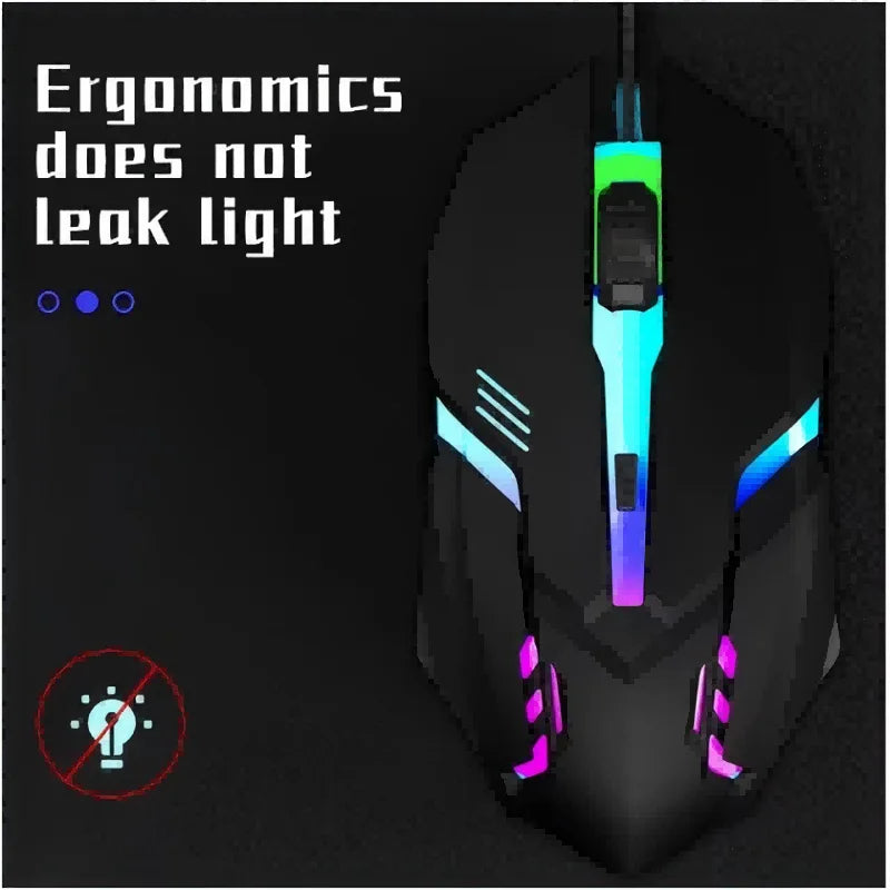 Latest high-quality ergonomic gaming mouse, suitable for desktop and laptop computers, 4-button USB RGB backlit mouse CB DROPSHIPPING