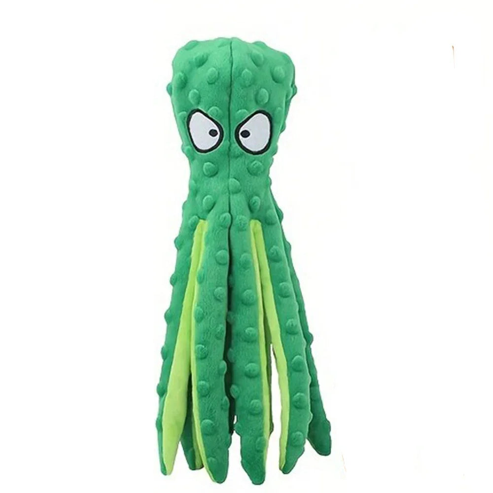 Dog Vocal Toys Octopus Non-stuffed Soft Plush Toy Puppy Educational Teething Chew Toys Pet Supplies for Small Medium Dogs CB DROPSHIPPING