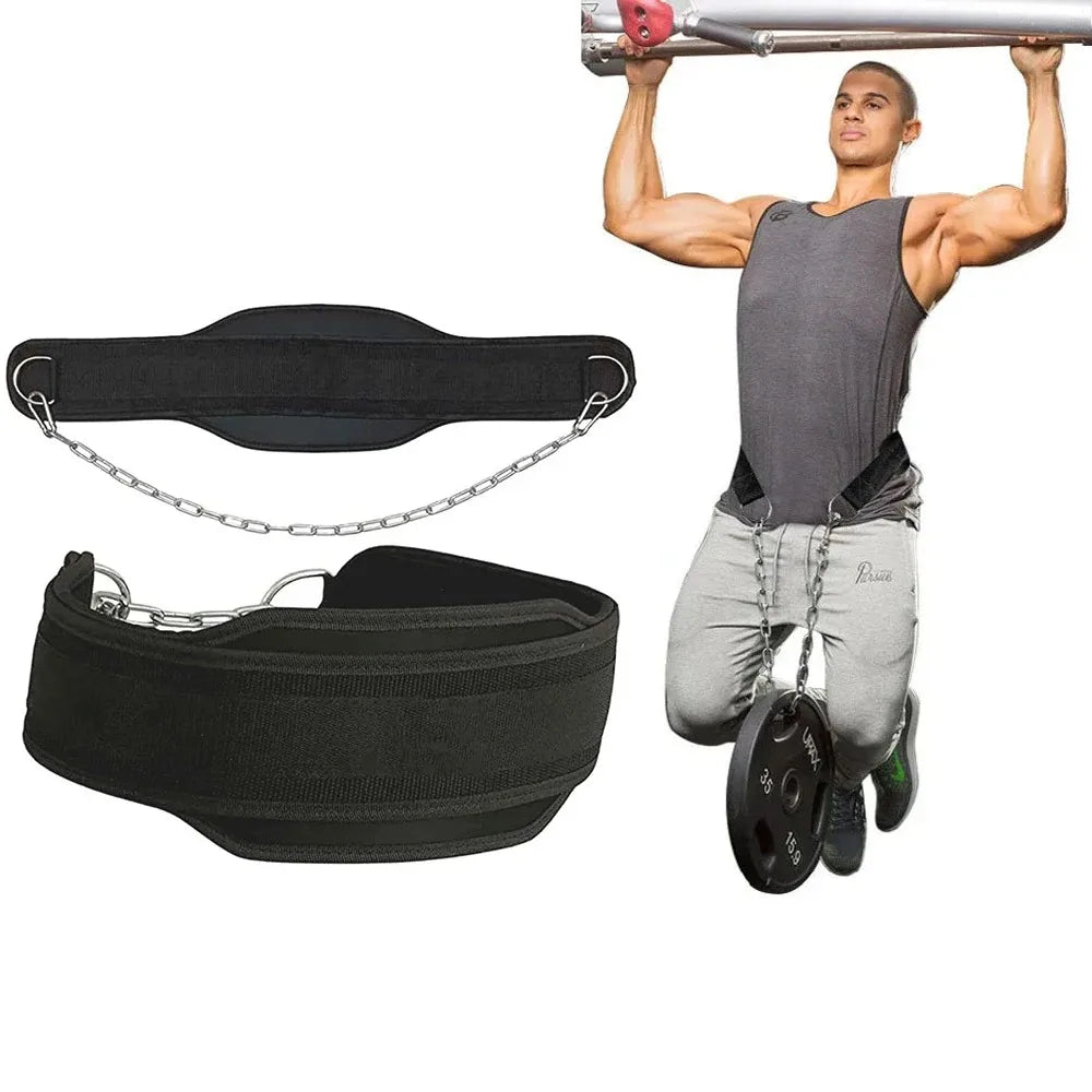Fitness Dip Belt for Weight Lifting, Pullup, Squats & Dips - Gym Weight Belt for Strength Training Workout & Weightlifting CB DROPSHIPPING