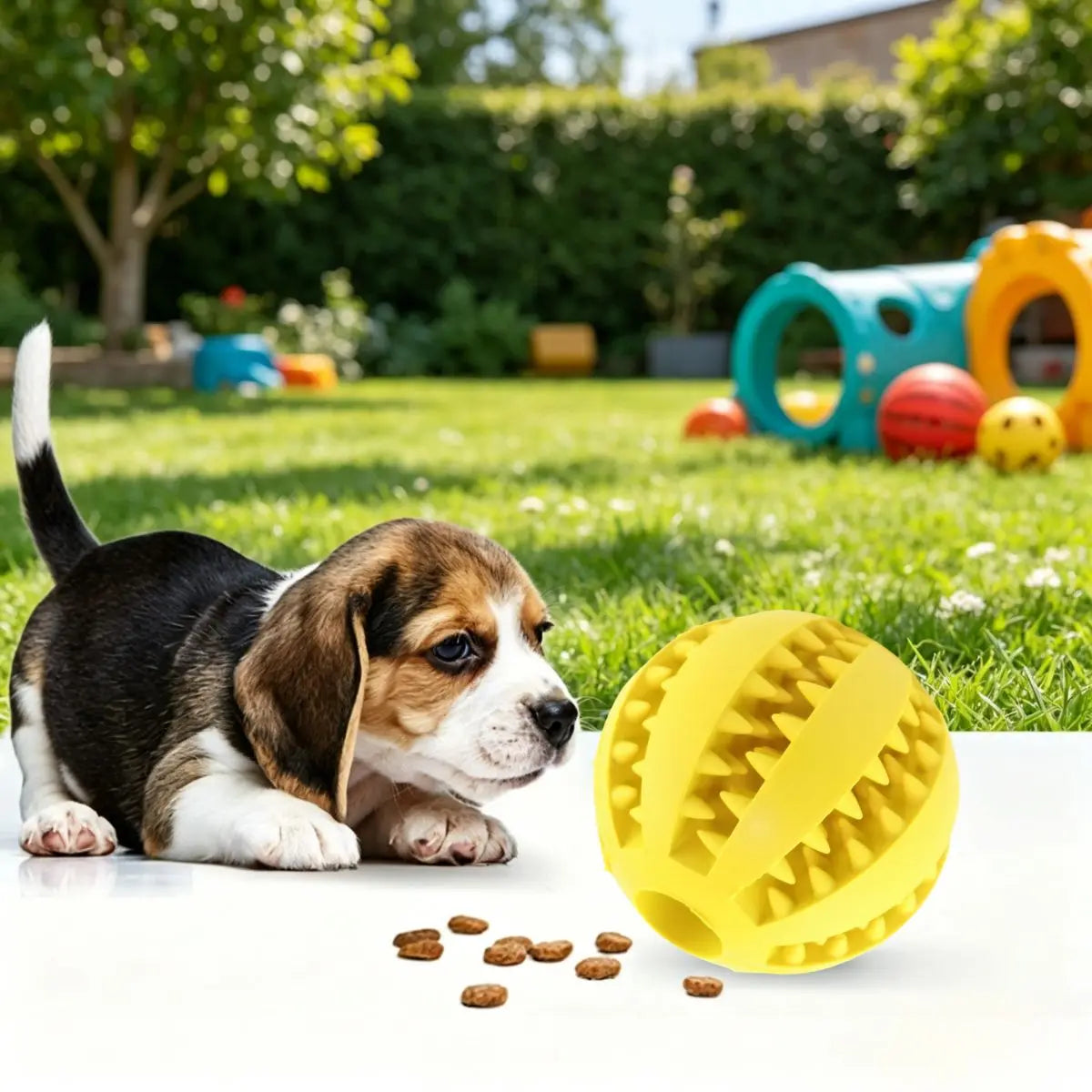 Dog Toy Ball Bite Resistant Teething Toys Balls for Small/Medium/Large Dog and Puppy Cat Dog Pet Food Treat Feeder Chew Tooth CB DROPSHIPPING