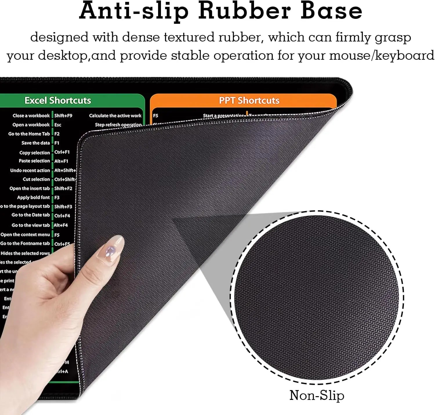 Spanish Excel/Word/Windows/PPT Cheat Sheet Mouse pad, Computer Keyboard Pad for Office Workers Students Office Desk Mat CB DROPSHIPPING