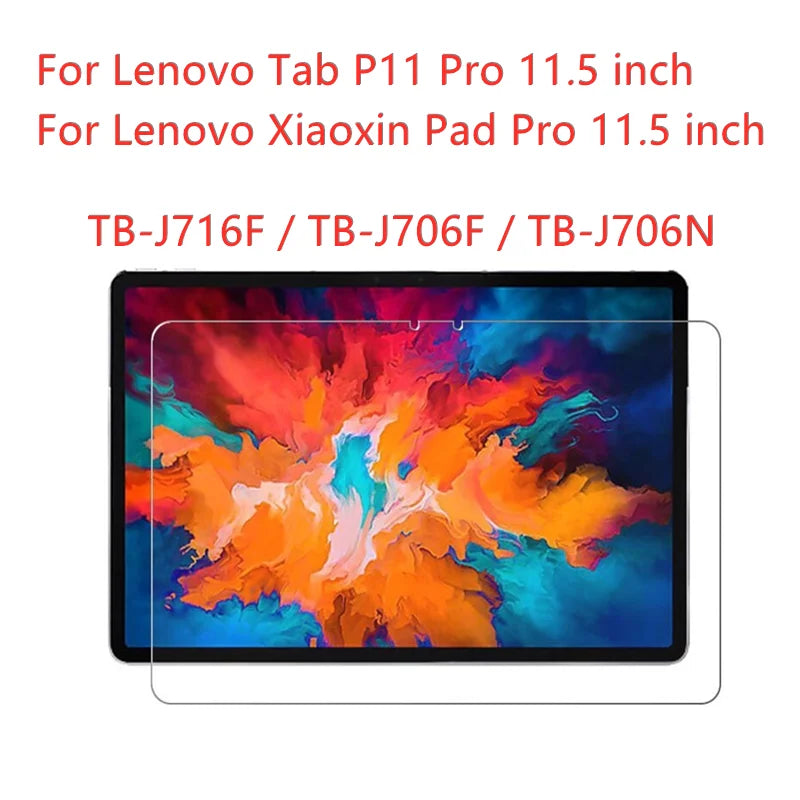 For Lenovo Tab P11 TB-J606F J606N J606L 11.0" Tempered Glass Screen Protector P11 Pro J706F 11.5 Tablet HD Clear Protective Film CB DROPSHIPPING